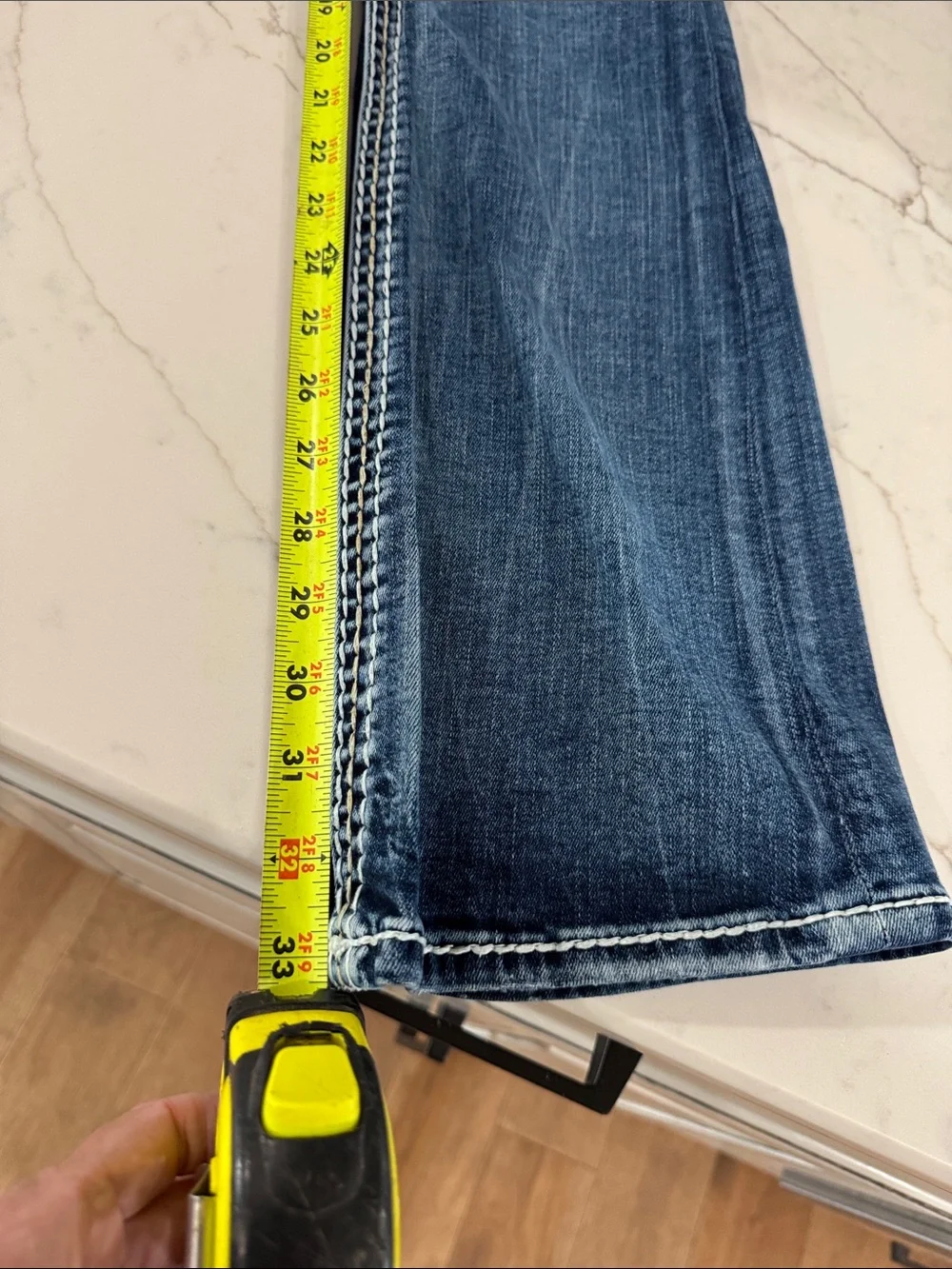 Rock Revival Women's Blue Bootcut Jeans with Embellished Back Pocket